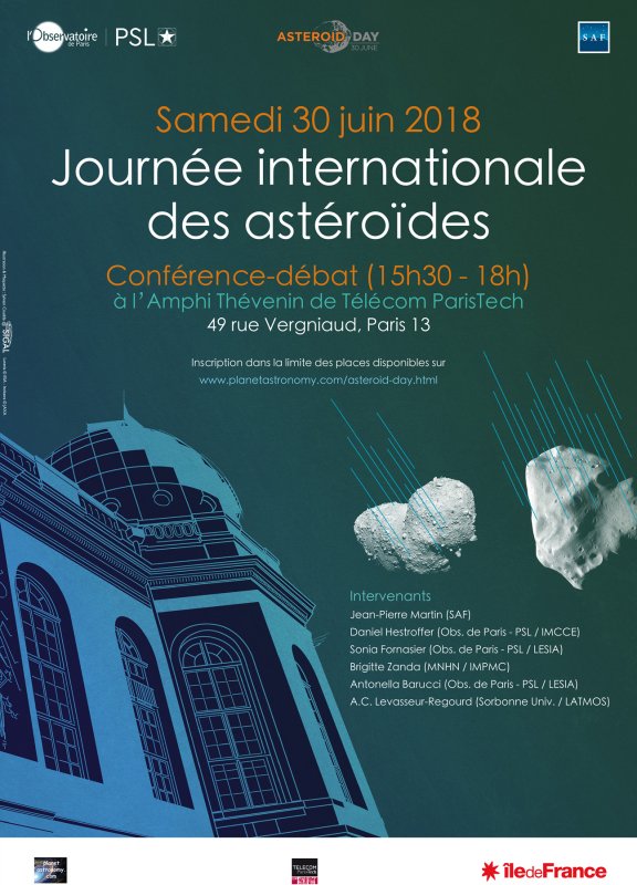 Affiche de la Journée internationale des Astéroides